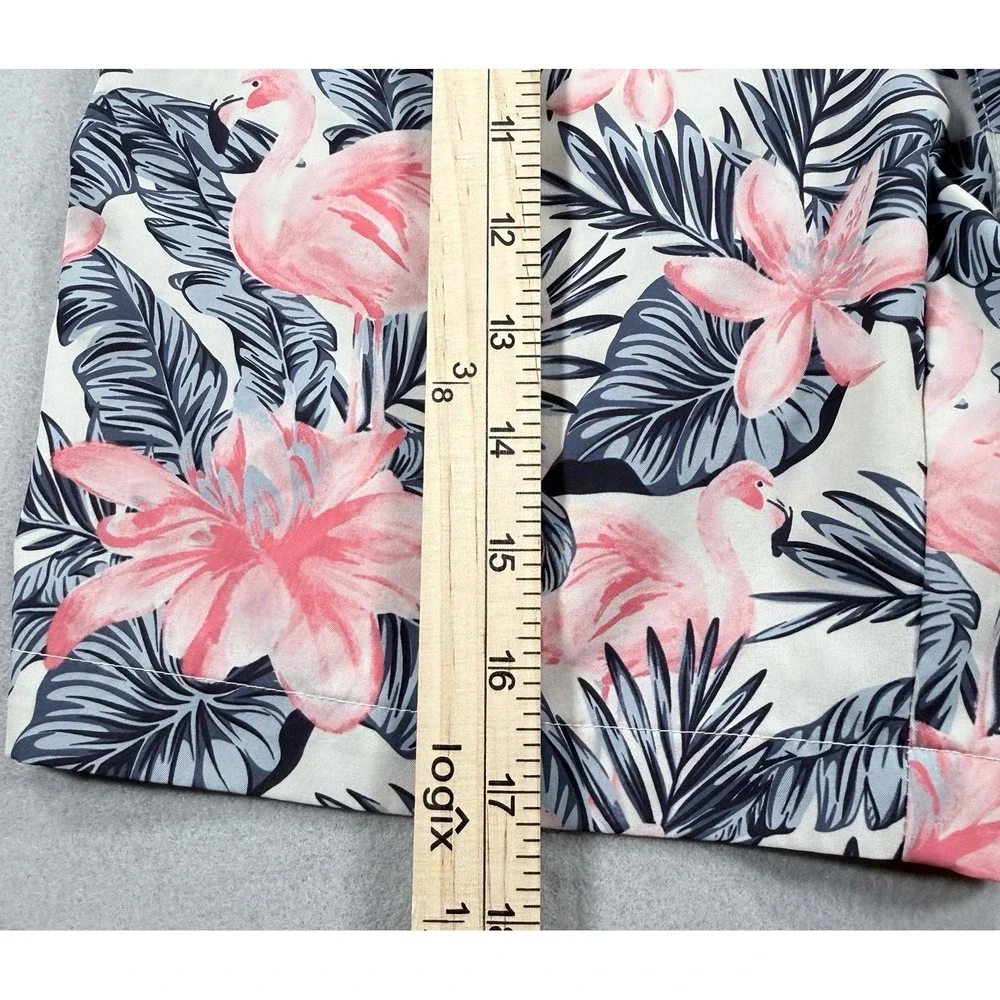Caribbean Joe Men's Swim Trunks Size Small Blue Floral Tropical Mesh Lined